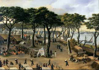 Representation of the Brazilian Army at Curuzu during the War of the Triple Alliance., Candido Lopez